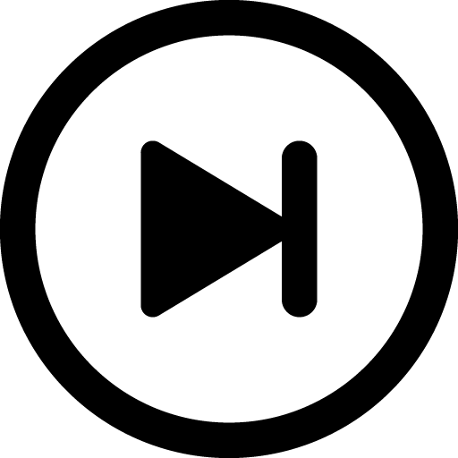 Play skip forward circle outline icon vector SVG, PNG download free
