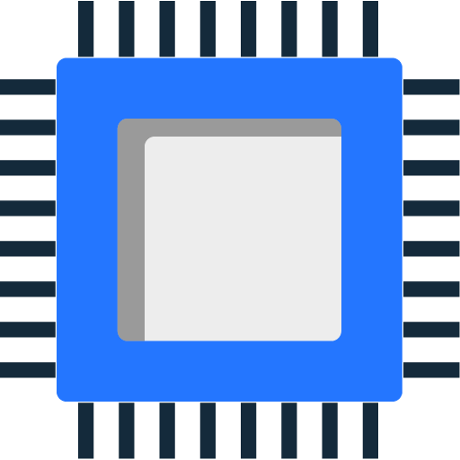 Processor chip icon vector download free